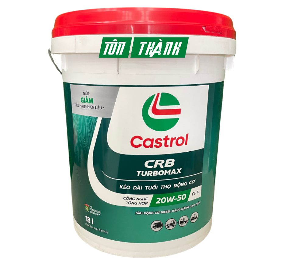 DẦU NHỚT ĐỘNG CƠ CASTROL CRB TURBOMAX 3X 20W50 CI-4 (18 LÍT)