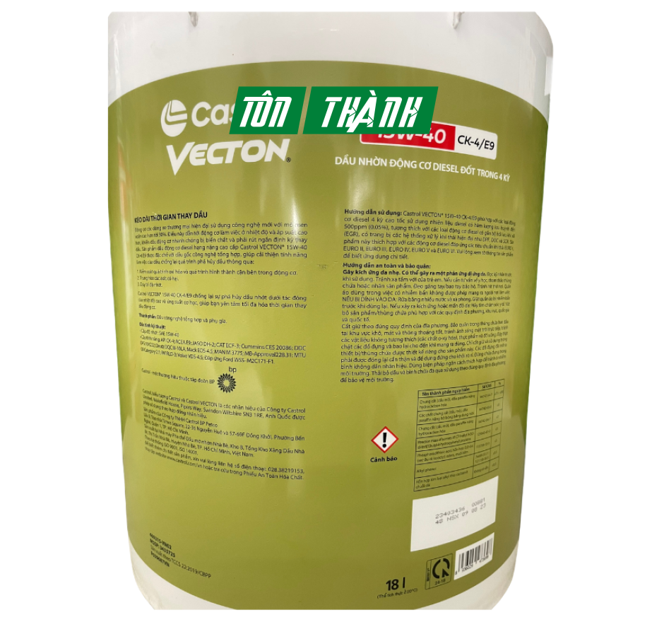 Castrol Vecton 15W40 CK-4/E9 18L