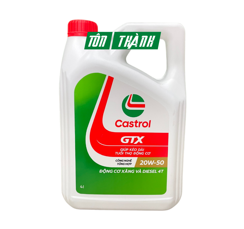 DẦU NHỚT ĐỘNG CƠ CASTROL GTX 20W50 SL/CF (4 LÍT)