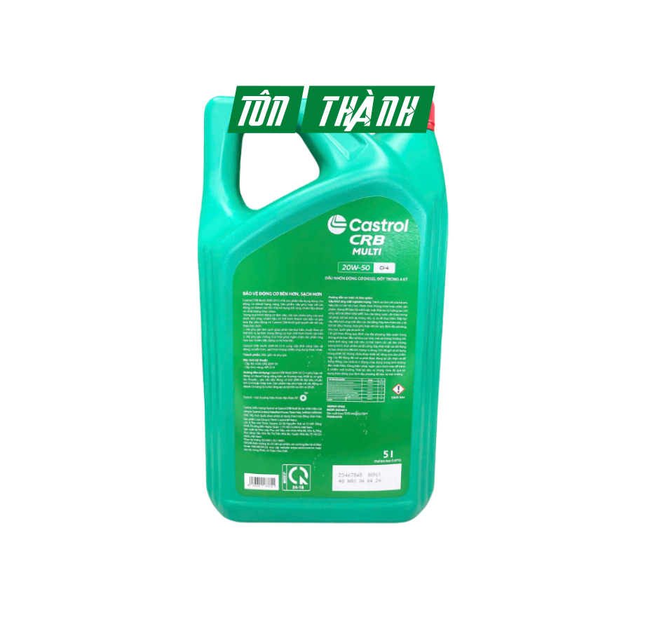 DẦU NHỚT ĐỘNG CƠ CASTROL CRB MULTI 20W50 CH-4 (5 LÍT)