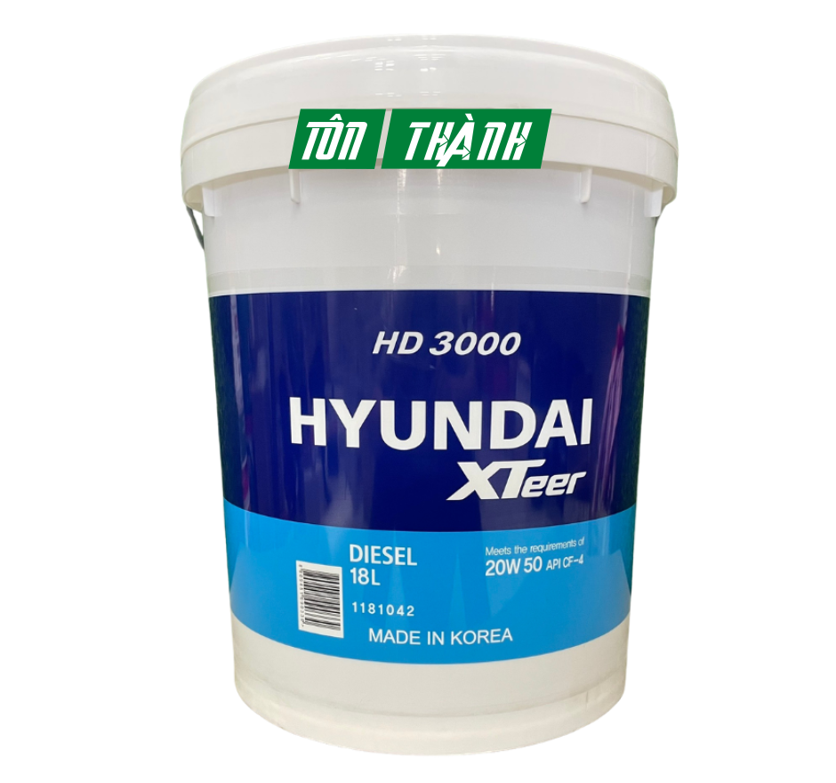 Dầu nhớt ô tô HYUNDAI XTEER HD3000 20W50 (18 Lít)