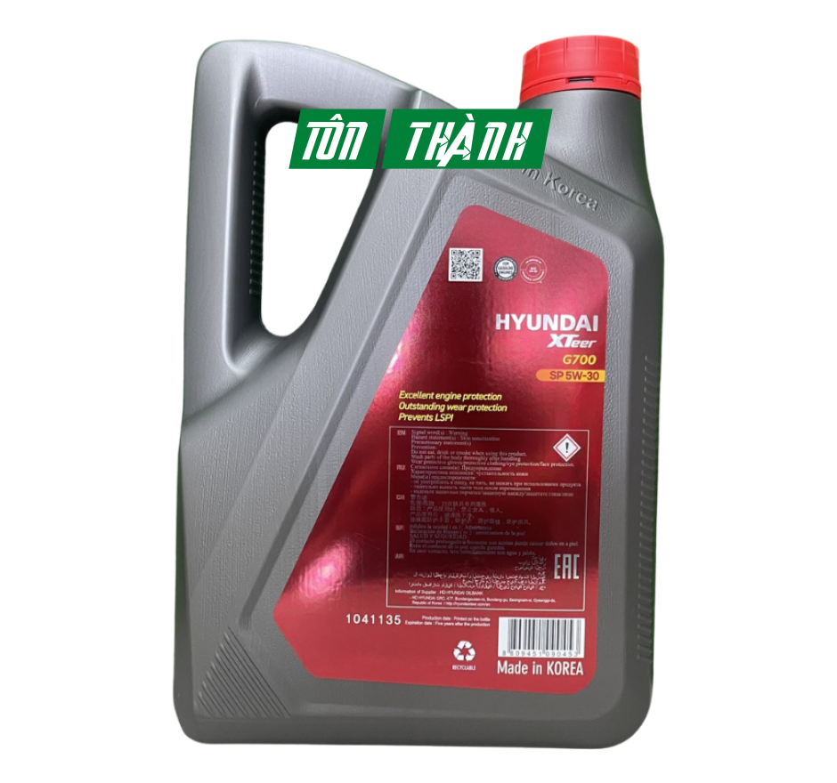 Dầu nhớt ô tô HYUNDAI XTEER Gasoline G700 5W30 (4 Lít)