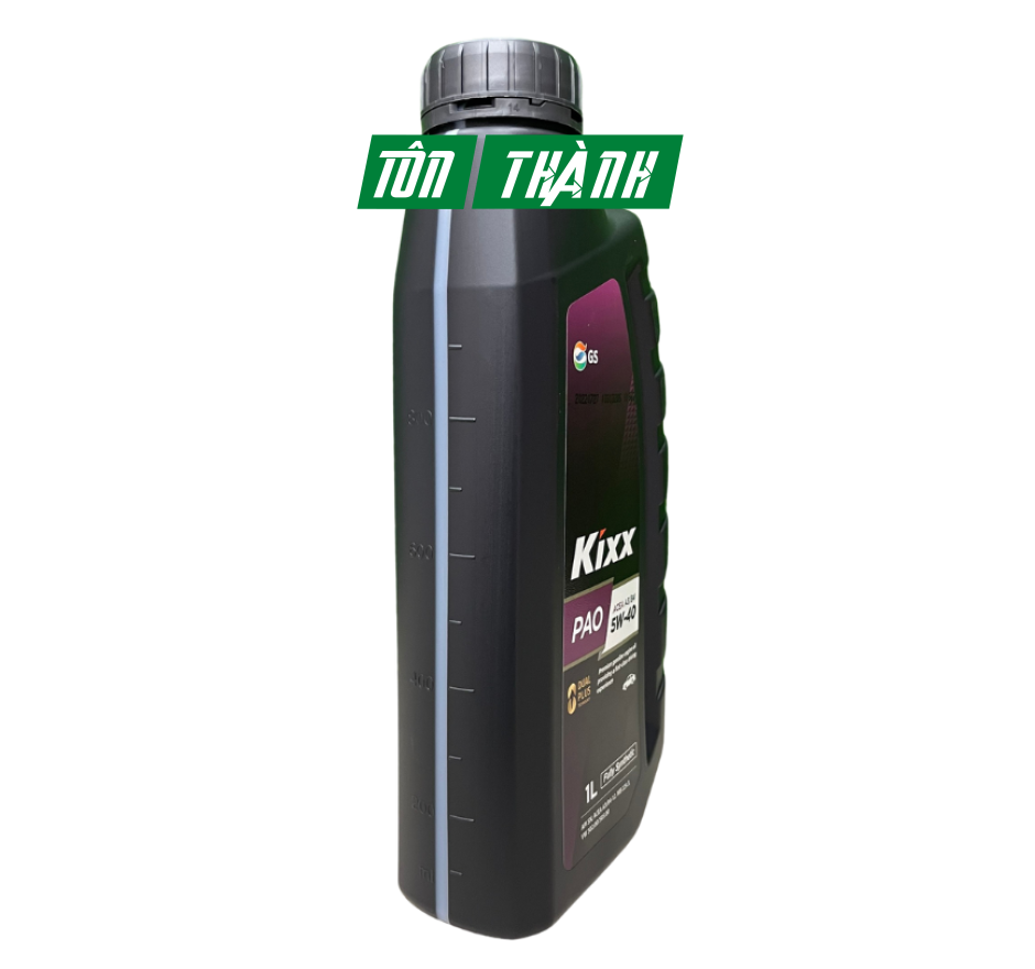Dầu nhớt Kixx PAO 5W40 dùng cho ô tô và xe tay ga chai 1L tổng hợp 100%