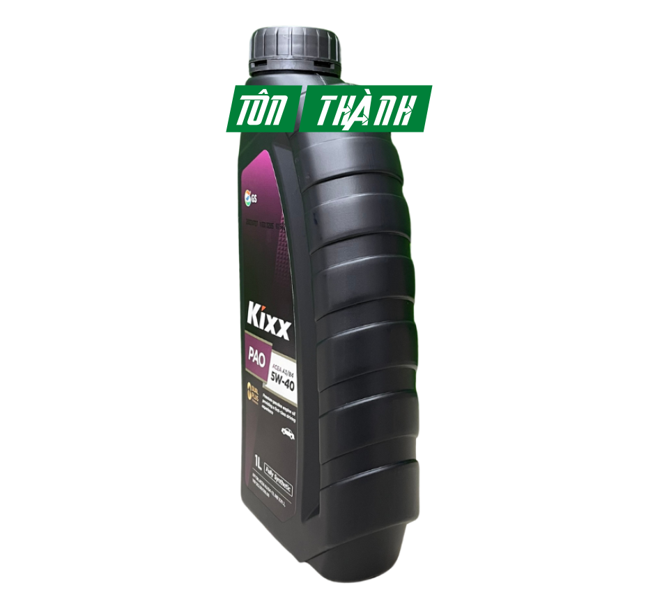 Dầu nhớt Kixx PAO 5W40 dùng cho ô tô và xe tay ga chai 1L tổng hợp 100%
