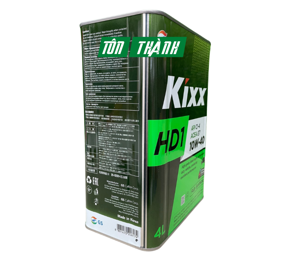 DẦU ĐỘNG CƠ KIXX HD1 API CI-4/SL ACEA E7 10W40 (4 LÍT)