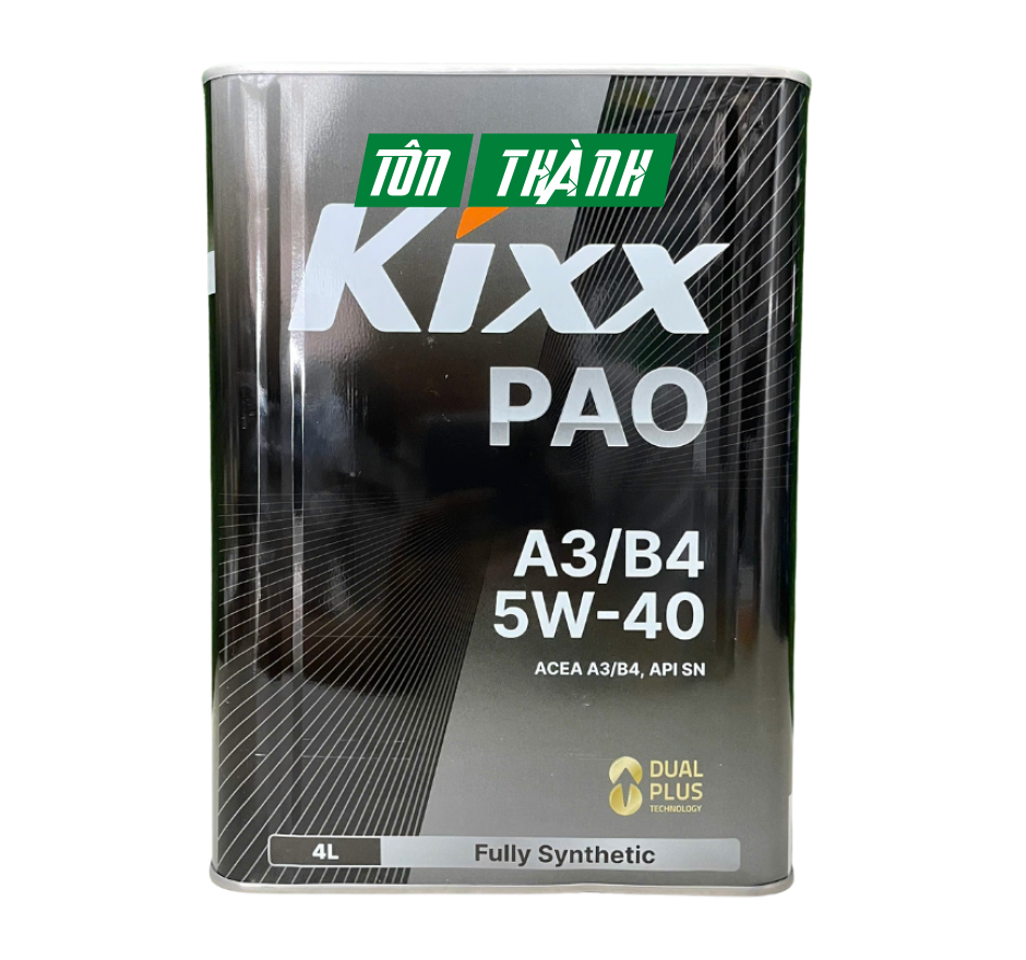 DẦU ĐỘNG CƠ DÀNH CHO XE Ô TÔ, XE MÁY TAY GA - KIXX PAO ACEC A3/B4 5W40 (4 LÍT)