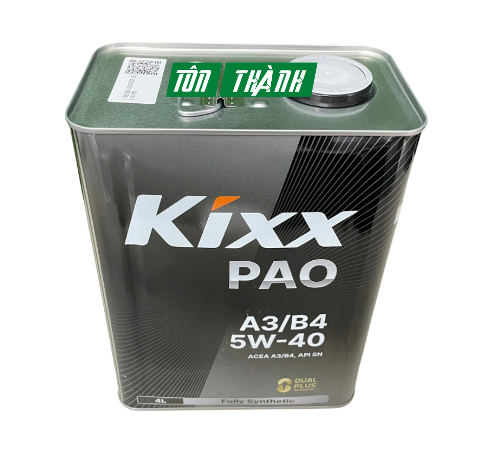 DẦU ĐỘNG CƠ DÀNH CHO XE Ô TÔ, XE MÁY TAY GA - KIXX PAO ACEC A3/B4 5W40 (4 LÍT)