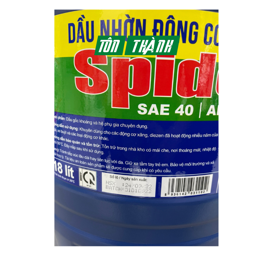 DẦU NHỚT API SAE 40 SPIDER MEKONG (18 LÍT)