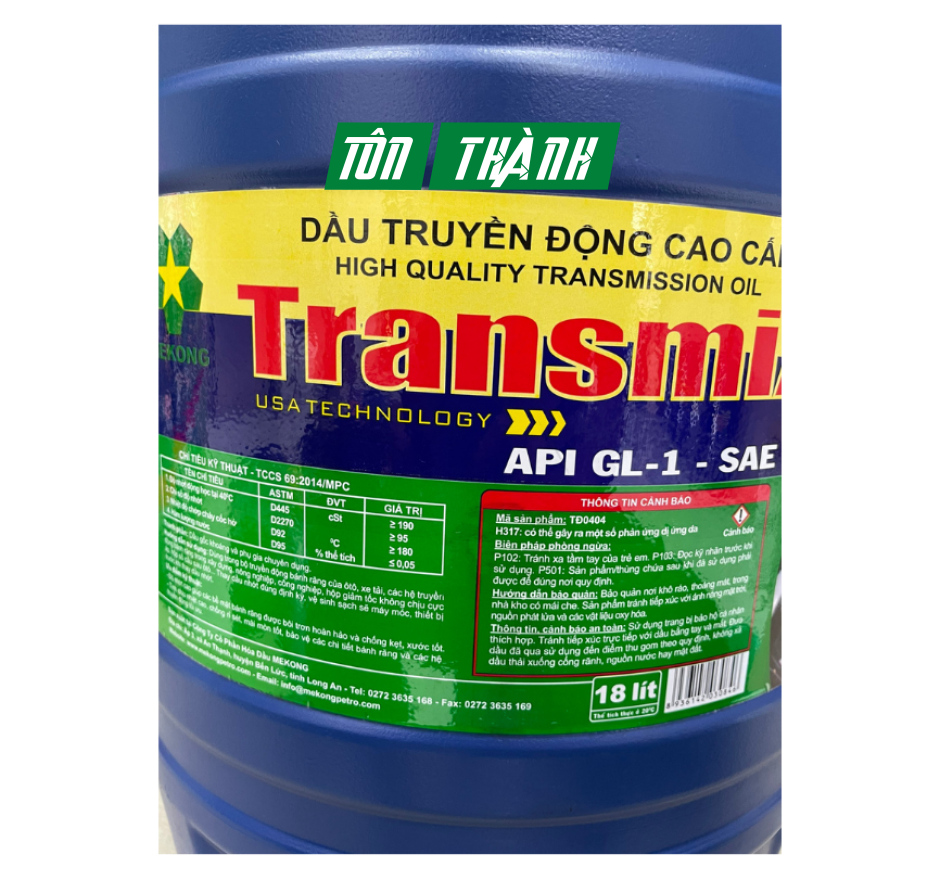 DẦU CẦU TRUYỀN ĐỘNG CAO CẤP MEKONG TRANSMIX 90 (18 Lít)