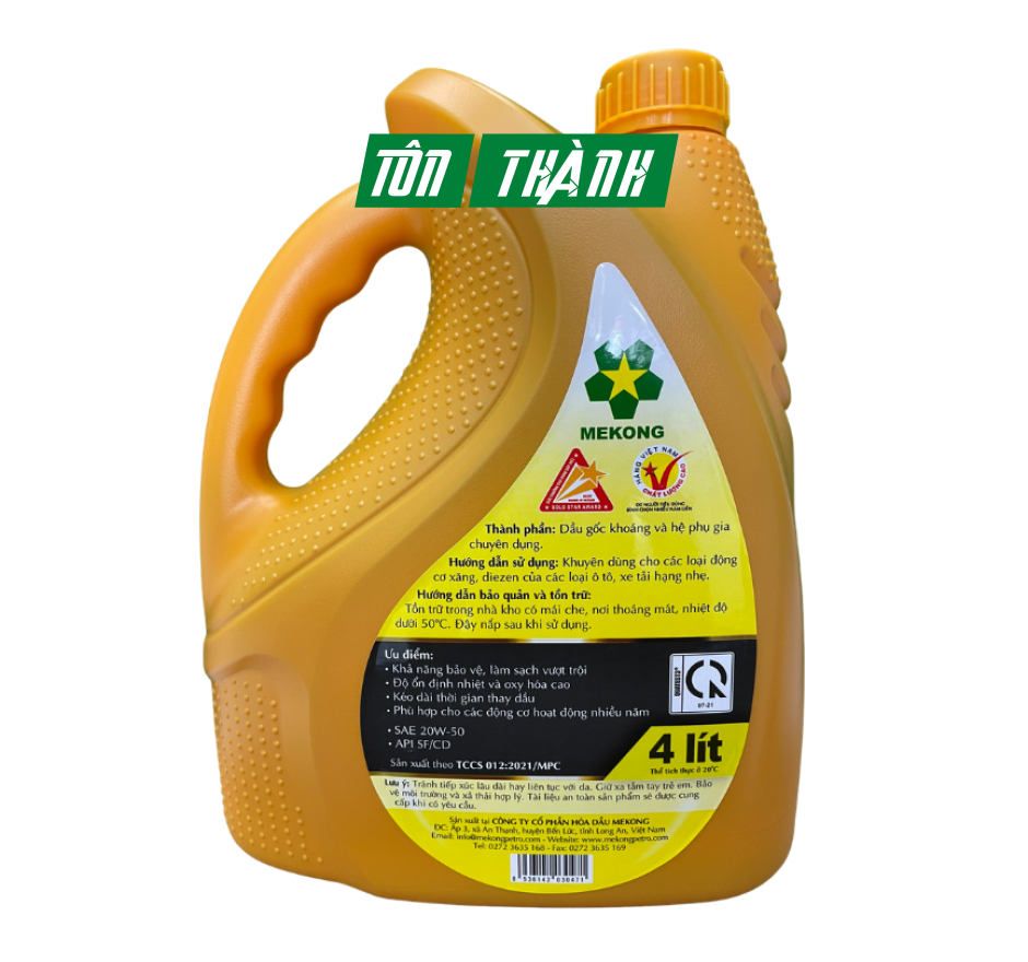  DẦU NHỚT MEKONG DENZOLA XL 20W50 (4 LÍT)