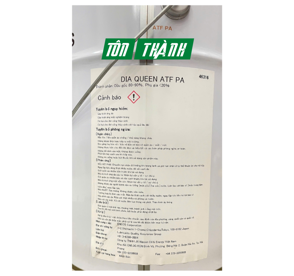 Dầu hộp số tự động Mitsubishi ATF PA (20 Lít)