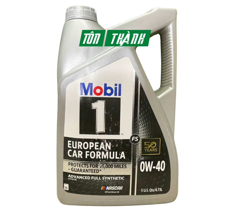 Dầu Nhớt Tổng Hợp MOBIL 1 European Car Formula 0W40 - Nhập Khẩu Châu Âu (5 Lít)