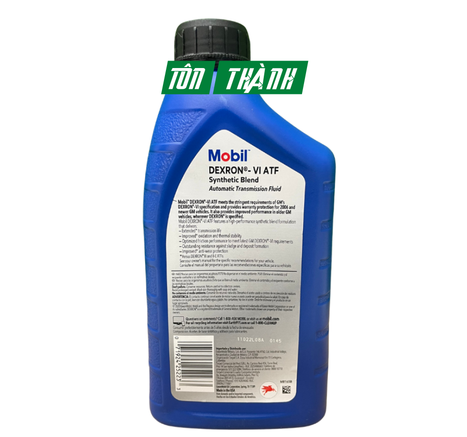 DẦU HỘP SỐ TỰ ĐỘNG MOBIL ATF DEXRON VI 946ML - DẦU NHỚT MOBIL NHẬP KHẨU MỸ