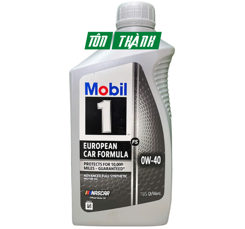 Dầu Nhớt Tổng Hợp MOBIL 1 European Car Formula 0W40 - Nhập Khẩu Châu Âu (1 Lít)