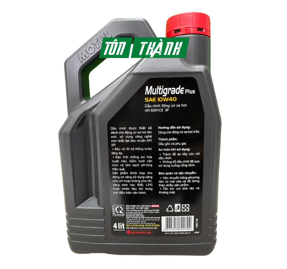 DẦU  NHỚT XE HƠI MOTUL MULTIGRADE PLUS 10W40 (4 LÍT)