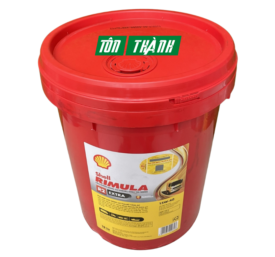 DẦU NHỚT ĐỘNG CƠ SHELL RIMULA R2 EXTRA 15W-40 (18 LÍT)