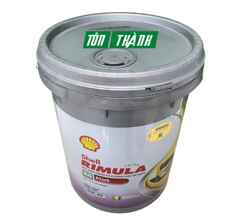 DẦU NHỚT ĐỘNG CƠ SHELL RIMULA R4 PLUS 15W40 CI4 (18 LÍT)