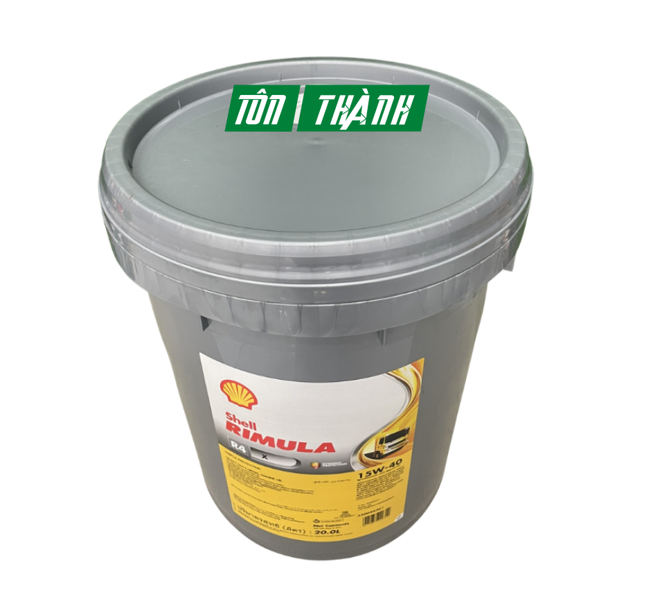 DẦU ĐỘNG CƠ SHELL RIMULA R4 X 15W40 (20 LÍT) - NHẬP KHẨU 100%
