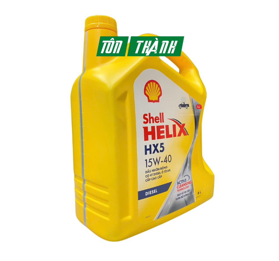 Dầu nhớt Shell Helix HX5 Diesel 15W40 6L (Dùng cho động cơ máy dầu)