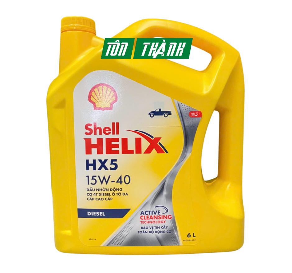 Dầu nhớt Shell Helix HX5 Diesel 15W40 6L (Dùng cho động cơ máy dầu)