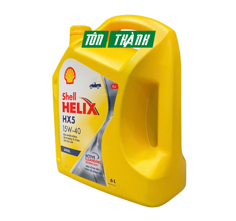 Dầu nhớt Shell Helix HX5 Diesel 15W40 6L (Dùng cho động cơ máy dầu)