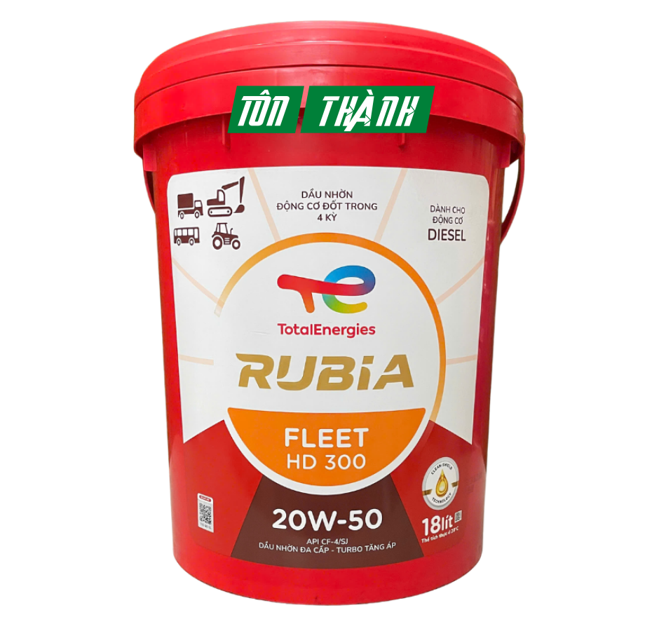 DẦU NHỚT ĐỘNG CƠ TOTAL RUBIA FLEET HD300 20W-50 (18 LÍT)