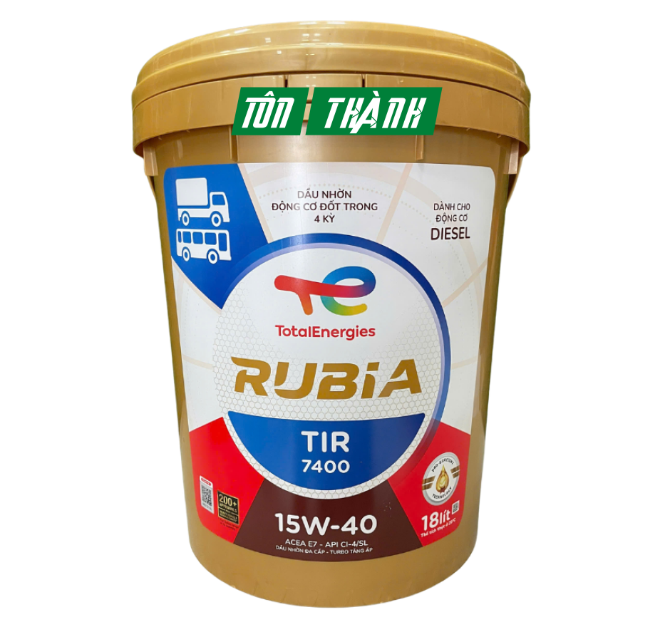 DẦU ĐỘNG CƠ TOTAL RUBIA TIR 7400 15W-40 (18 LÍT)
