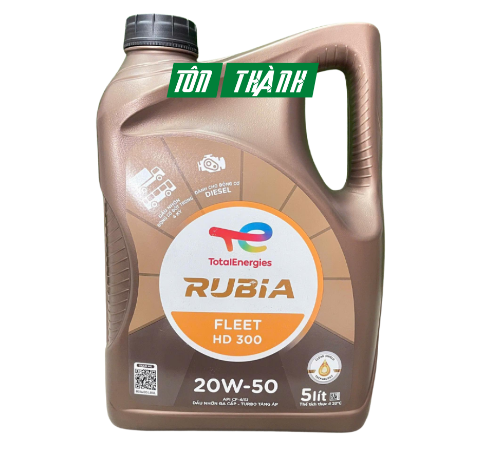 DẦU NHỚT ĐỘNG CƠ DIESEL TOTAL RUBIA FLEET HD300 20W50 API CF-4/SJ  (5 LÍT)