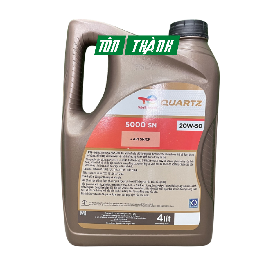 Nhớt động cơ Total Quartz 5000 20W50 (4 lít)