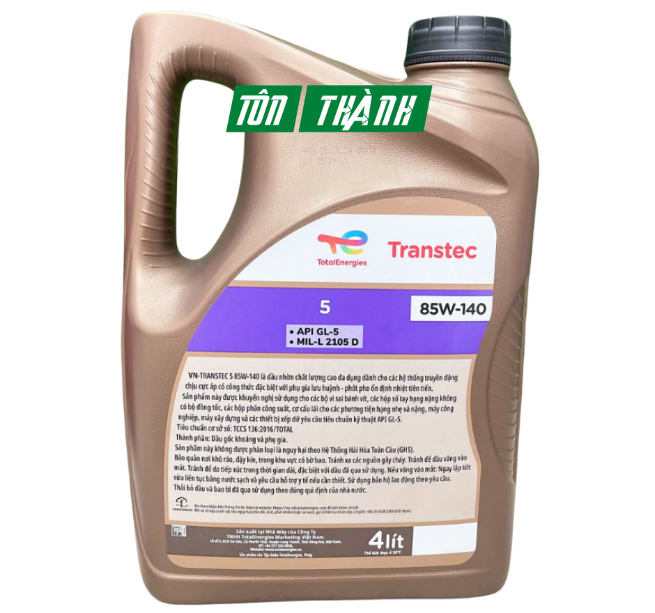 DẦU CẦU Ô TÔ TOTAL TRANSTEC 5 85W-140 (4 LÍT)