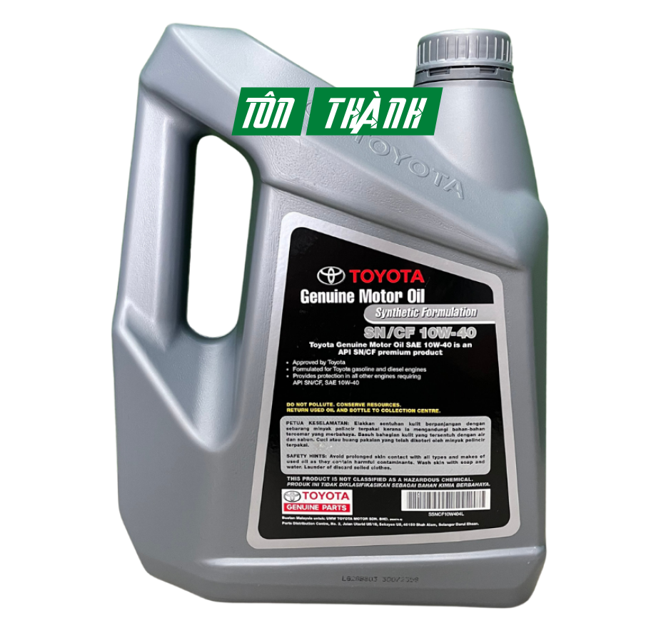 DẦU NHỚT TOYOTA GENUINE MOTOR OIL SN/CF 10W-40 (4 LÍT)