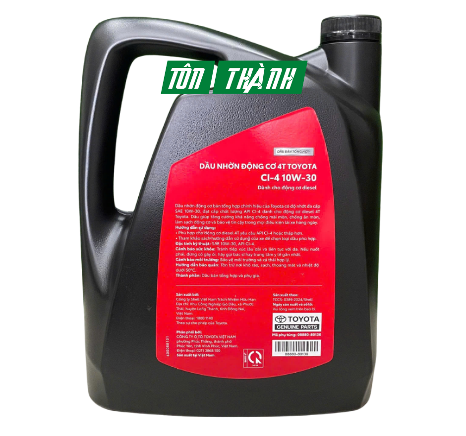 Dầu Nhớt Động Cơ 4 Thì Toyota CH-4 10w30 dành cho xe dầu