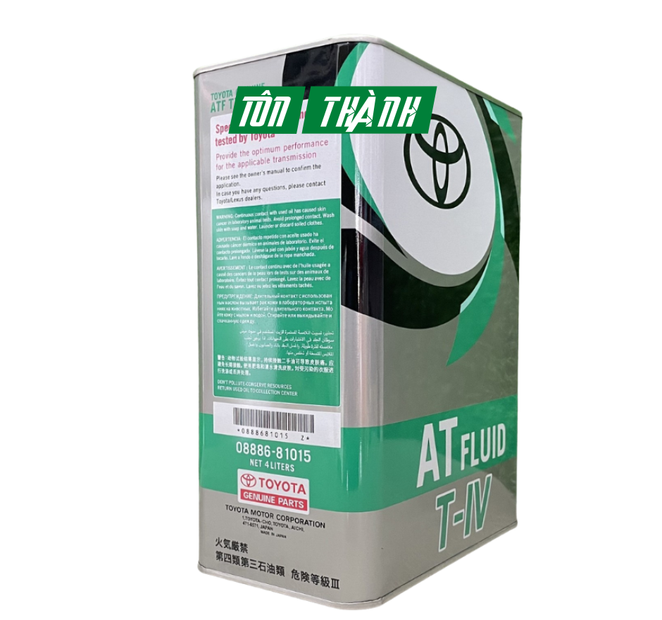 DẦU HỘP SỐ TỰ ĐỘNG TOYOTA TYPE T-IV AT FLUID (4 Lít)