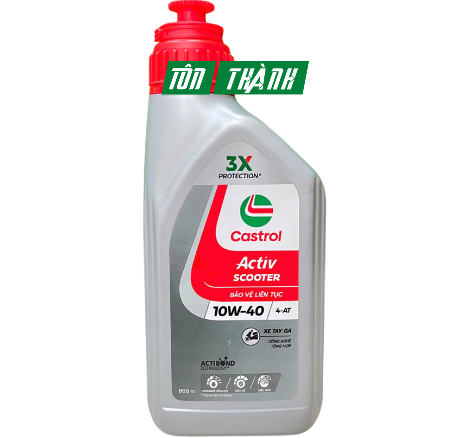 Dầu Nhớt Xe Tay Ga Castrol Activ Scooter 10W40 ( 1L & 0.8L )