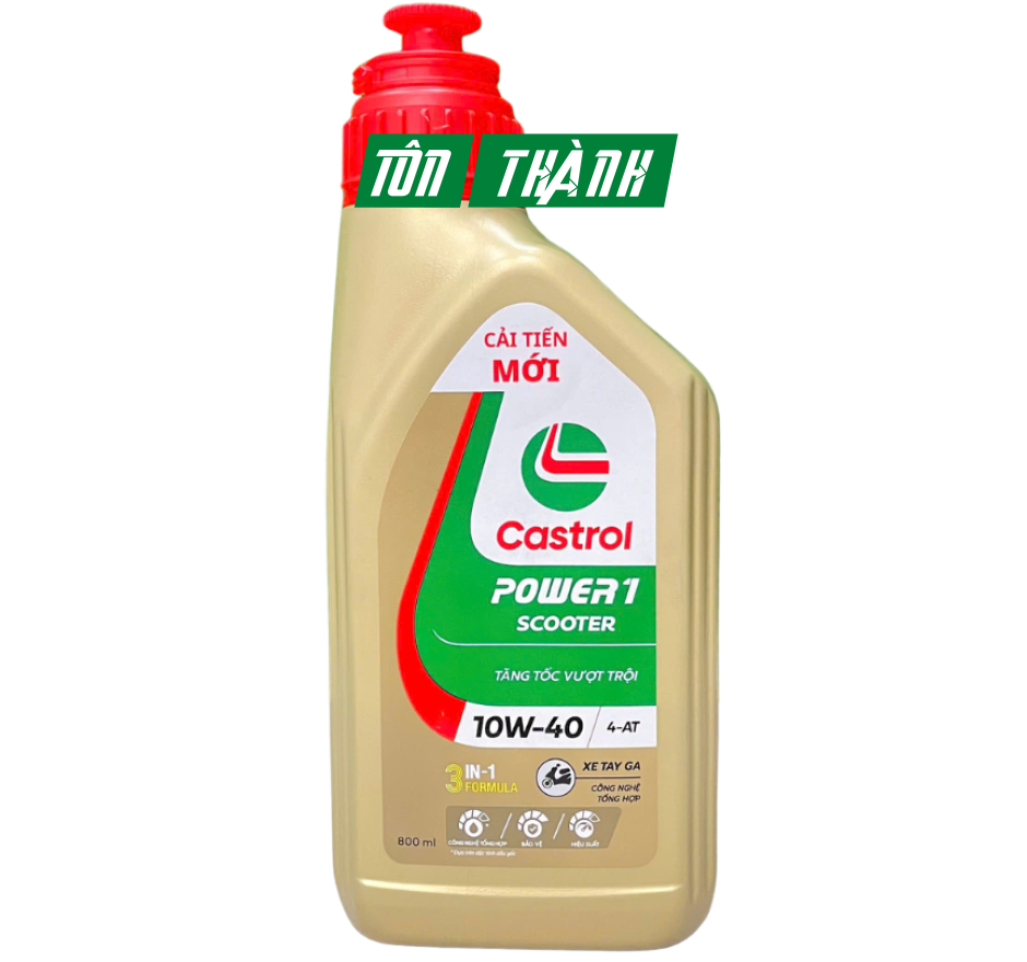 DẦU NHỚT TAY GA CASTROL POWER-1 SCOOTER 10W40 (0.8L & 1L)