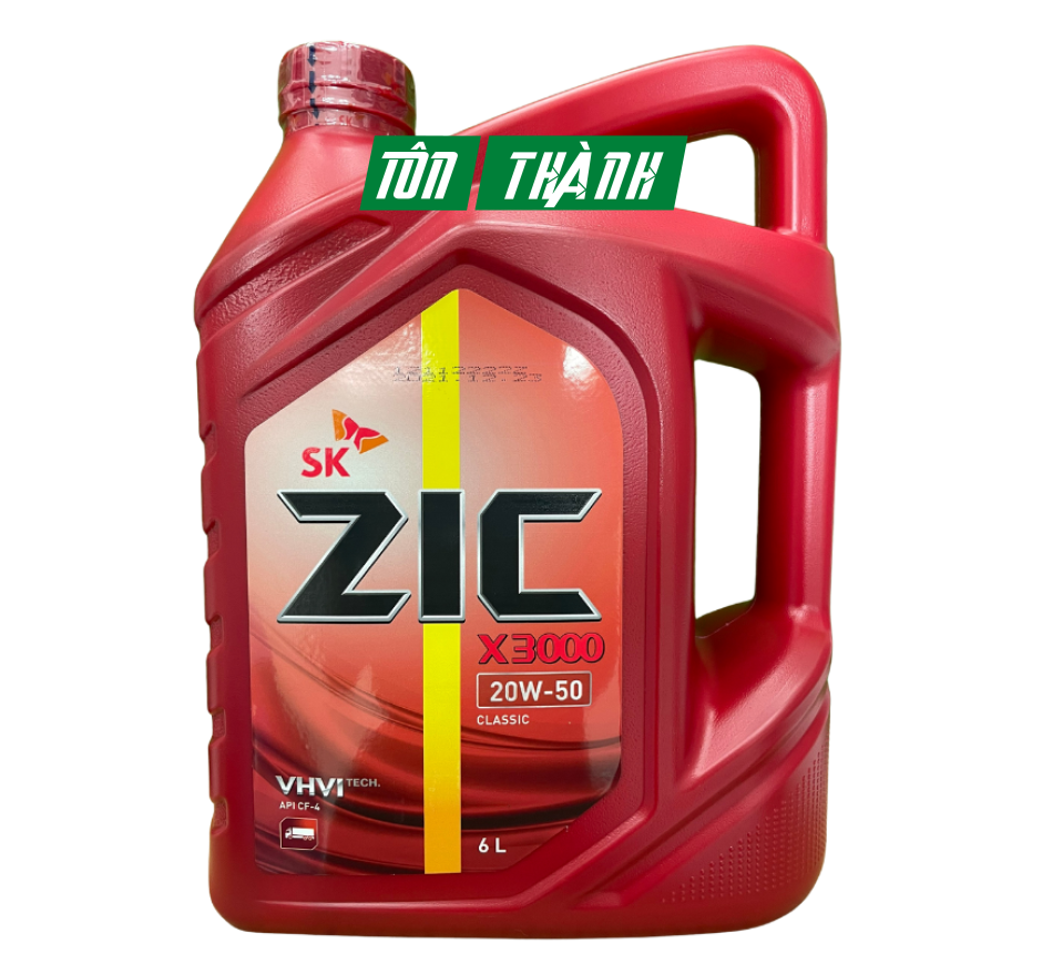 DẦU ĐỘNG CƠ SK ZIC X3000 20W50 (6 LÍT)