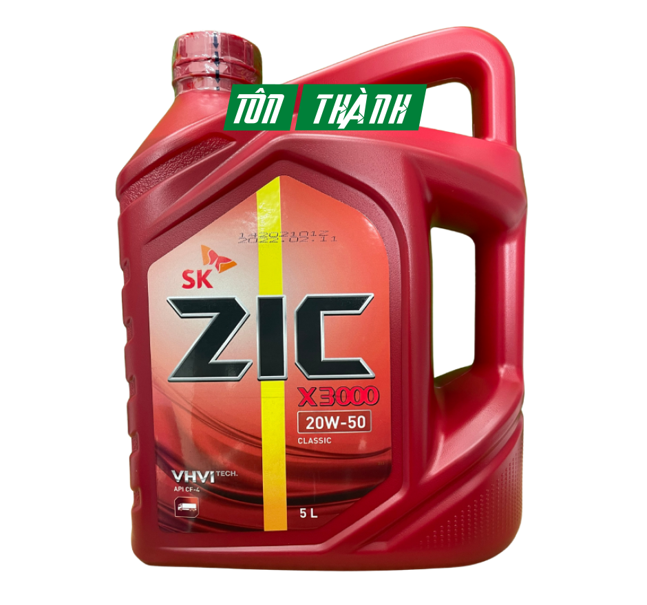 DẦU ĐỘNG CƠ Ô TÔ SK ZIC X3000 20W50 (5 LÍT)