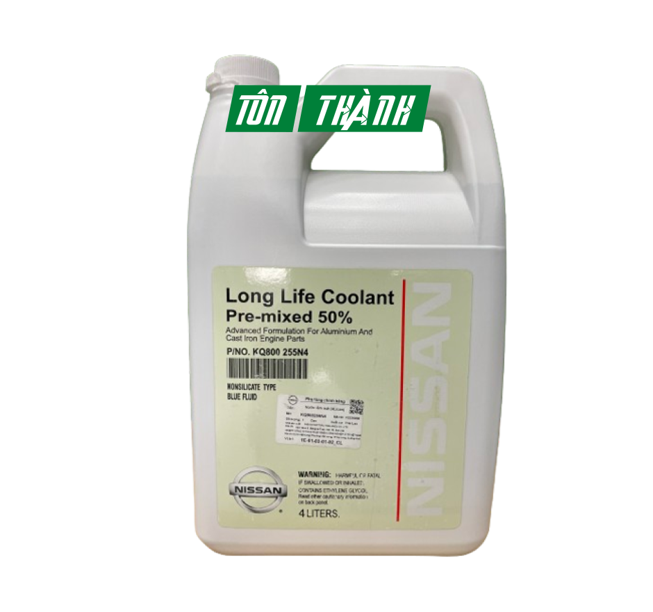 NƯỚC LÀM MÁT Ô TÔ XANH DƯƠNG CHÍNH HÃNG NISSAN - LONG LIFE COOLANT (4lít)