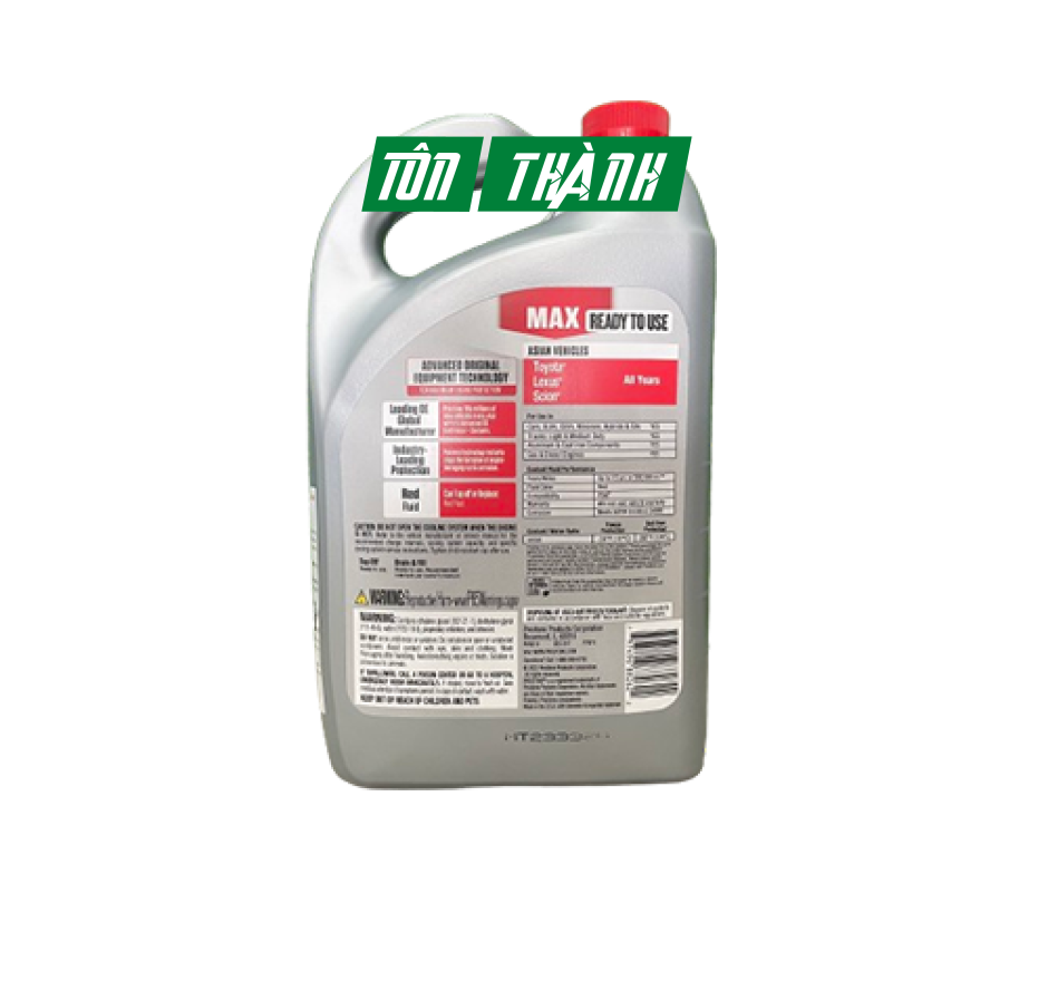 Nước làm mát động cơ Prestone MAX màu đỏ chuyên dụng cho xe Châu Á (3.78 lít)