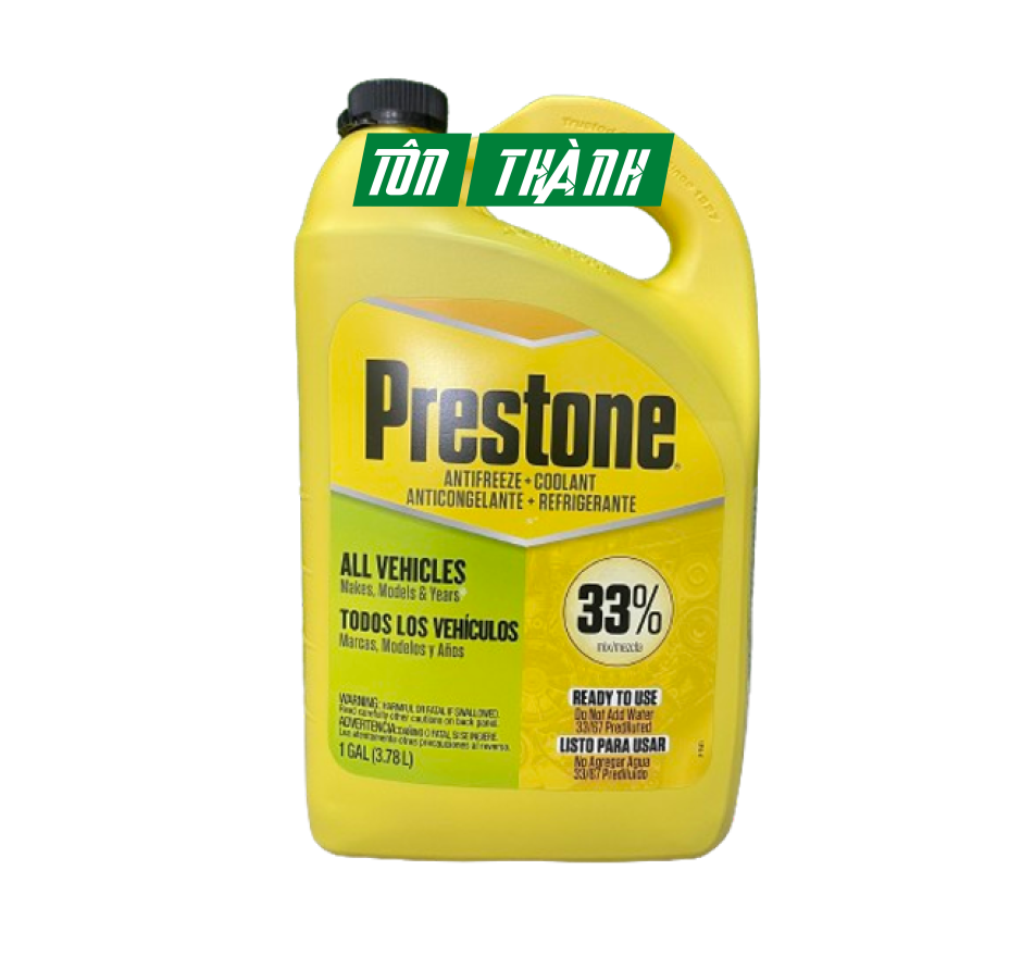 NƯỚC MÁT PRESTONE XANH AF2033 PHÙ HỢP TẤT CẢ ĐỘNG CƠ XE Ô TÔ (3.78 LÍT)