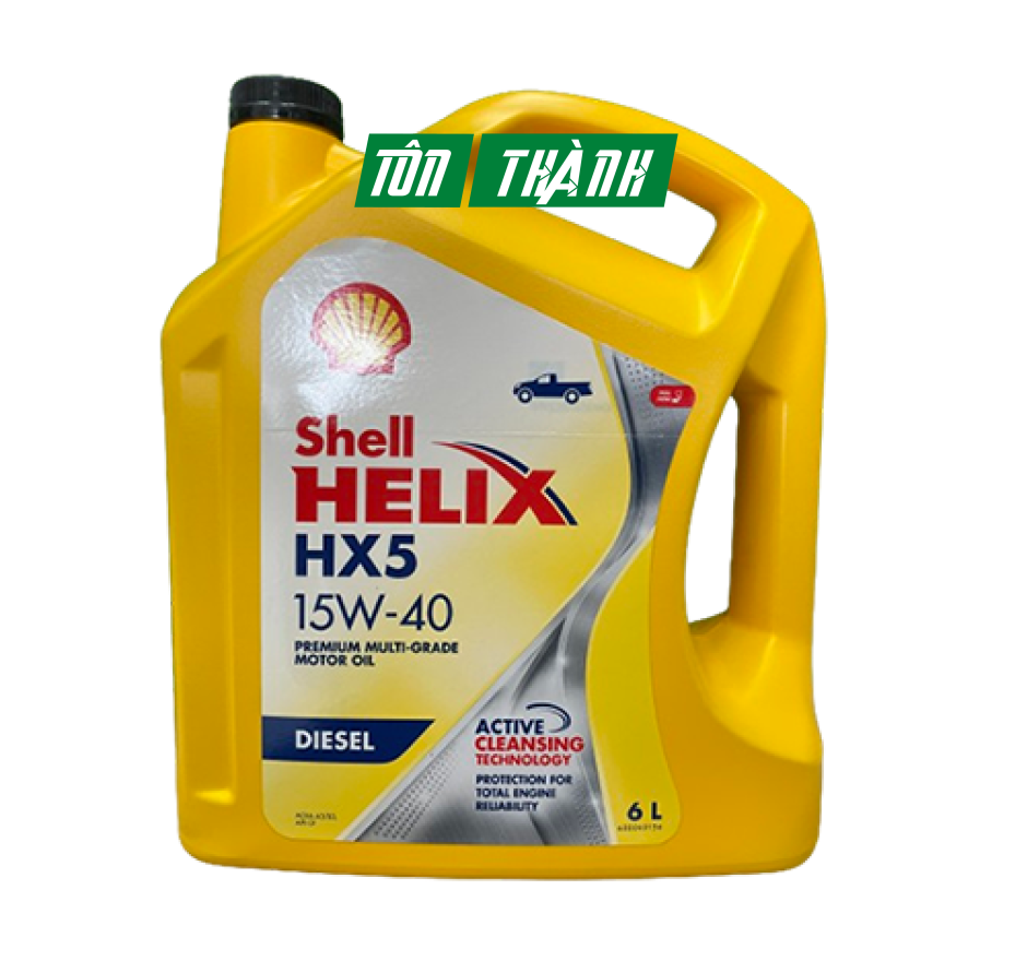 Dầu nhớt Shell Helix HX5 Diesel 15W40 6L (Dùng cho động cơ máy dầu)