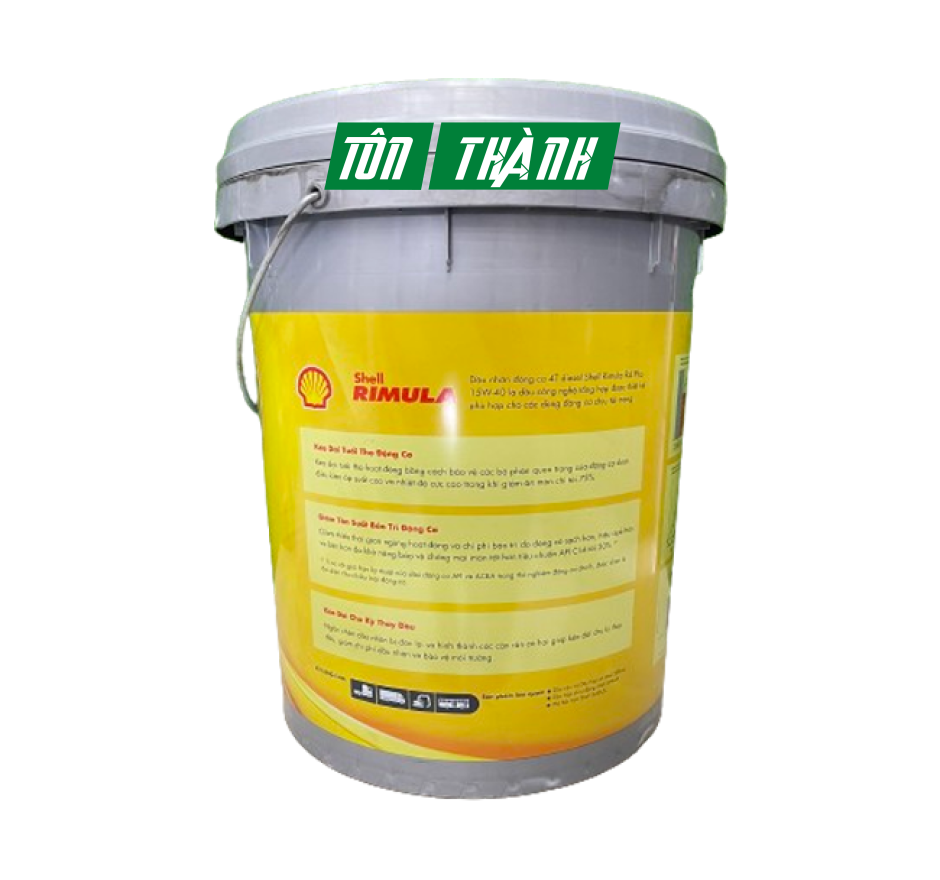 DẦU NHỚT ĐỘNG CƠ SHELL RIMULA R4 PLUS 15W40 CI4 (18 LÍT)