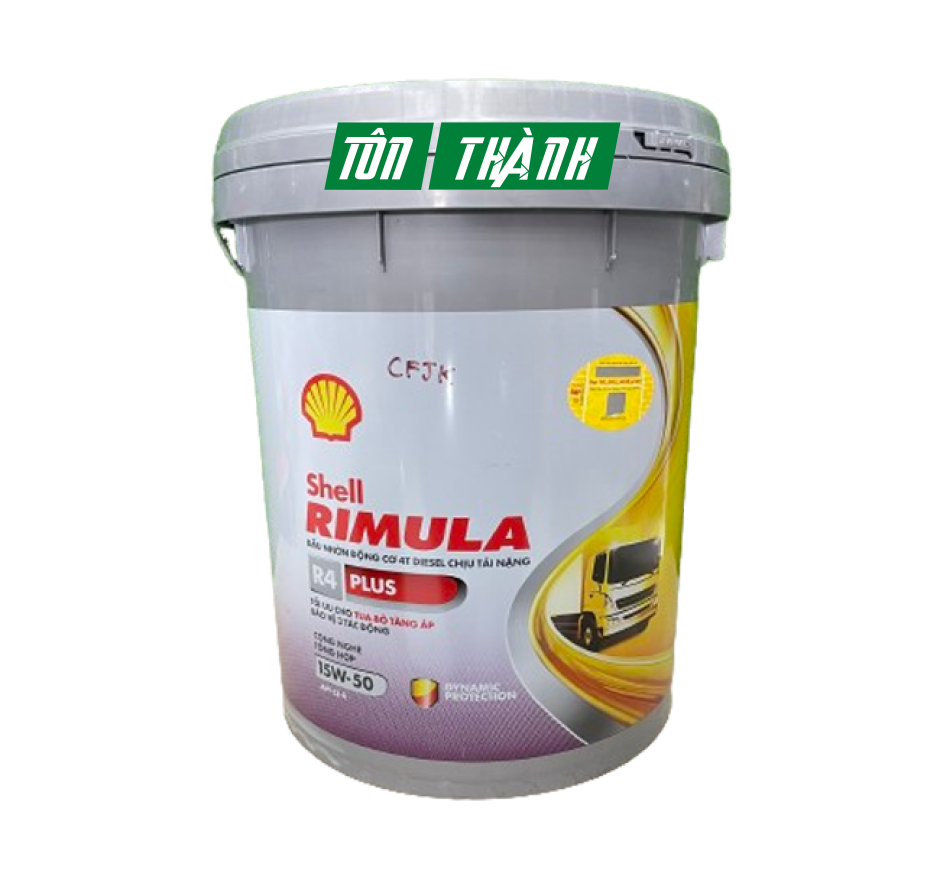 DẦU NHỚT ĐỘNG CƠ SHELL RIMULA R4 PLUS TURBO 15W50 API CI-4 (18 LÍT)