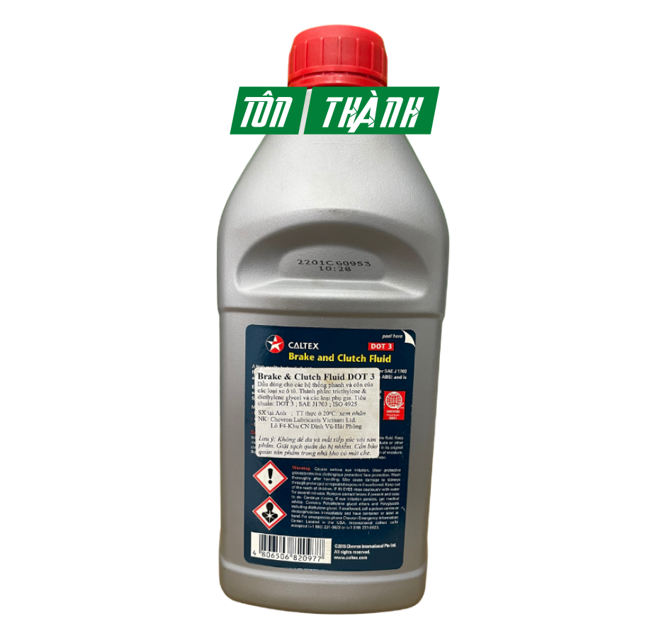 Dầu phanh và ly hợp Caltex Brake and Clutch Fluid DOT 3 1 lÍT