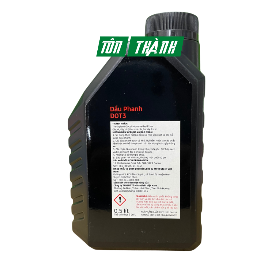DẦU PHANH MITSUBISHI MOTOR DOT 3  GENUINE PARTS 500ML ( NHẬT BẢN )