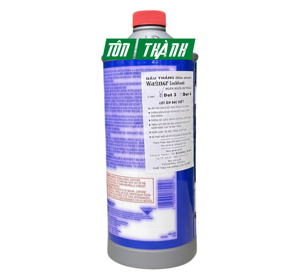 DẦU PHANH DOT3 WAGNER LOCKHEED DOT 3 (WAGNER 21) 355ML/ 946ML
