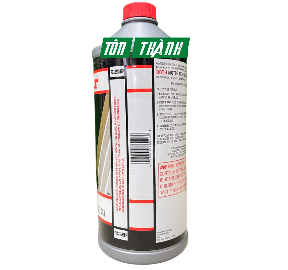 DẦU PHANH DOT4 WAGNER LOCKHEED DOT 4 (WAGNER 21) 355ML/ 946ML