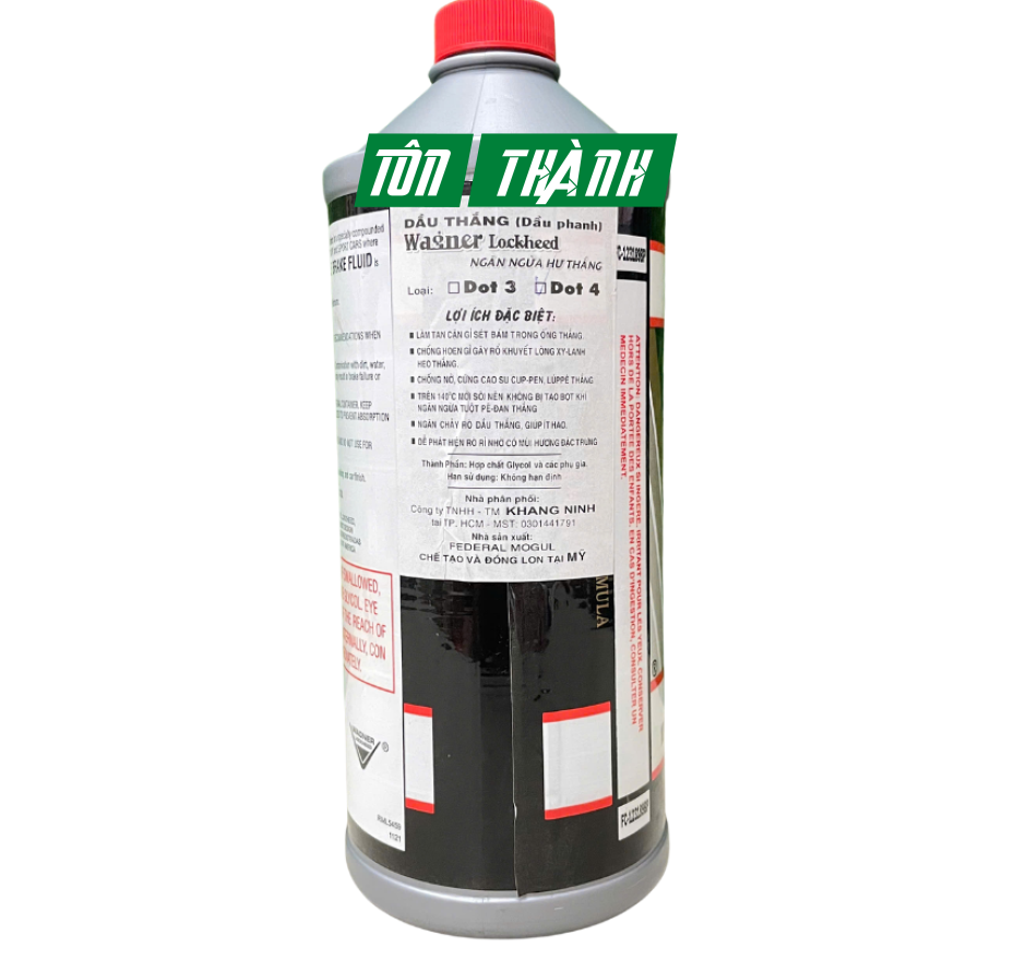 DẦU PHANH DOT4 WAGNER LOCKHEED DOT 4 (WAGNER 21) 355ML/ 946ML
