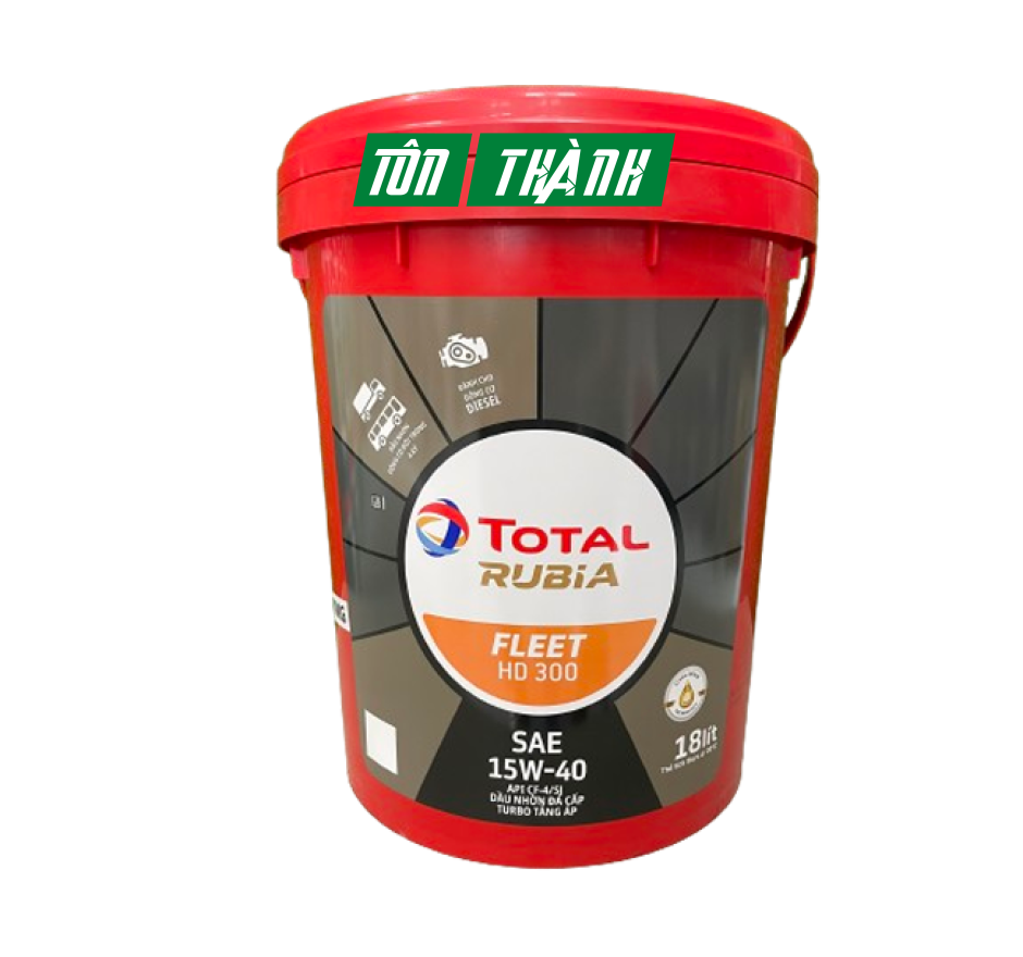 DẦU ĐỘNG CƠ DIESEL TOTAL RUBIA FLEET HD 300 SAE 15W-40 (18 LÍT)