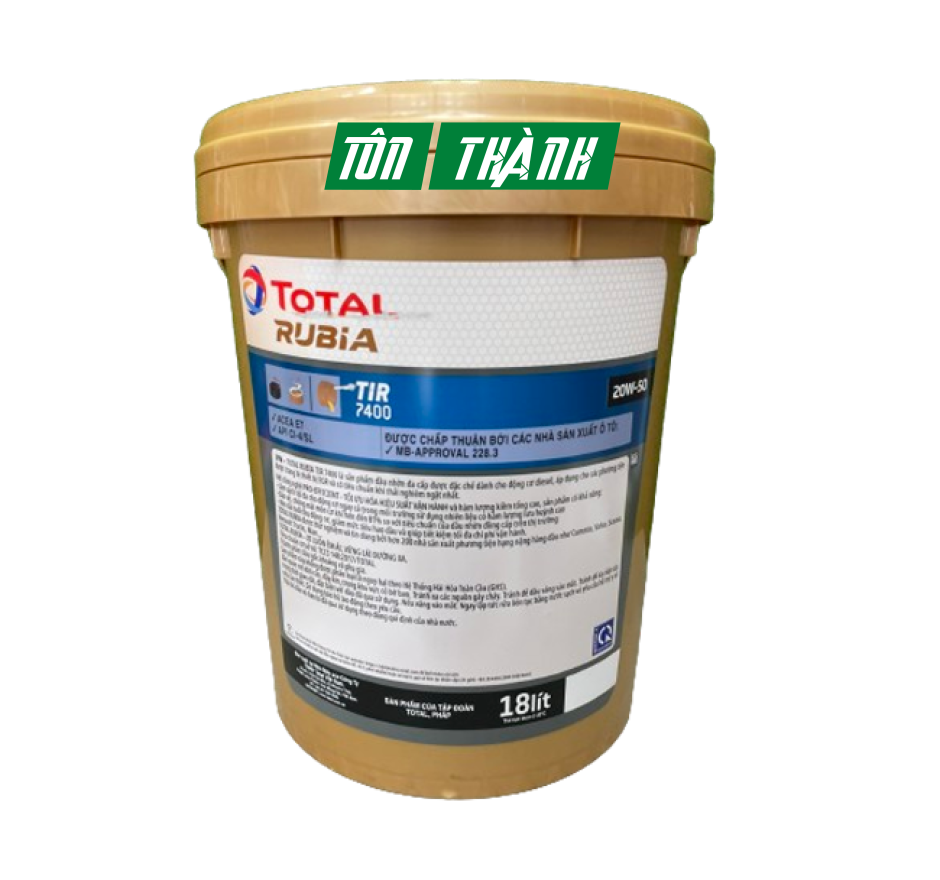 DẦU ĐỘNG CƠ TOTAL RUBIA TIR 7400 20W-50 (18 LÍT)
